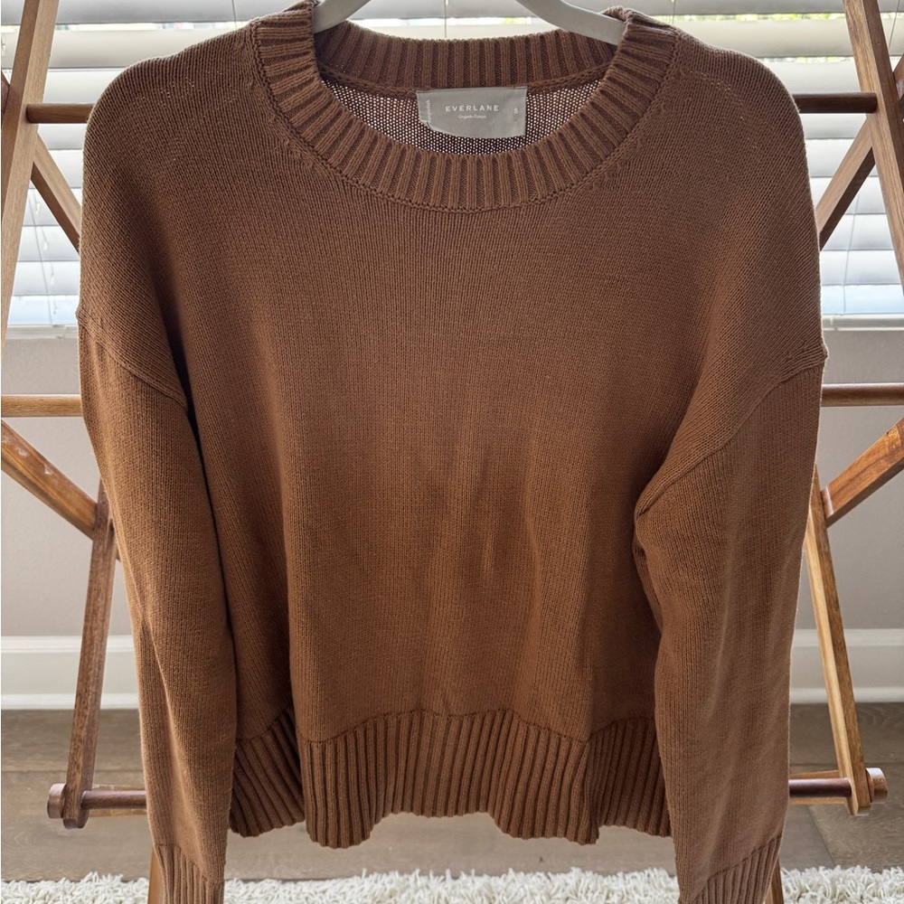 Everlane Women's Chocolate Crew Neck Sweater
